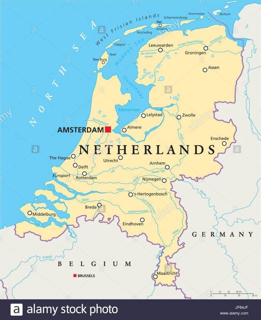 Peta Rotterdam dan amsterdam