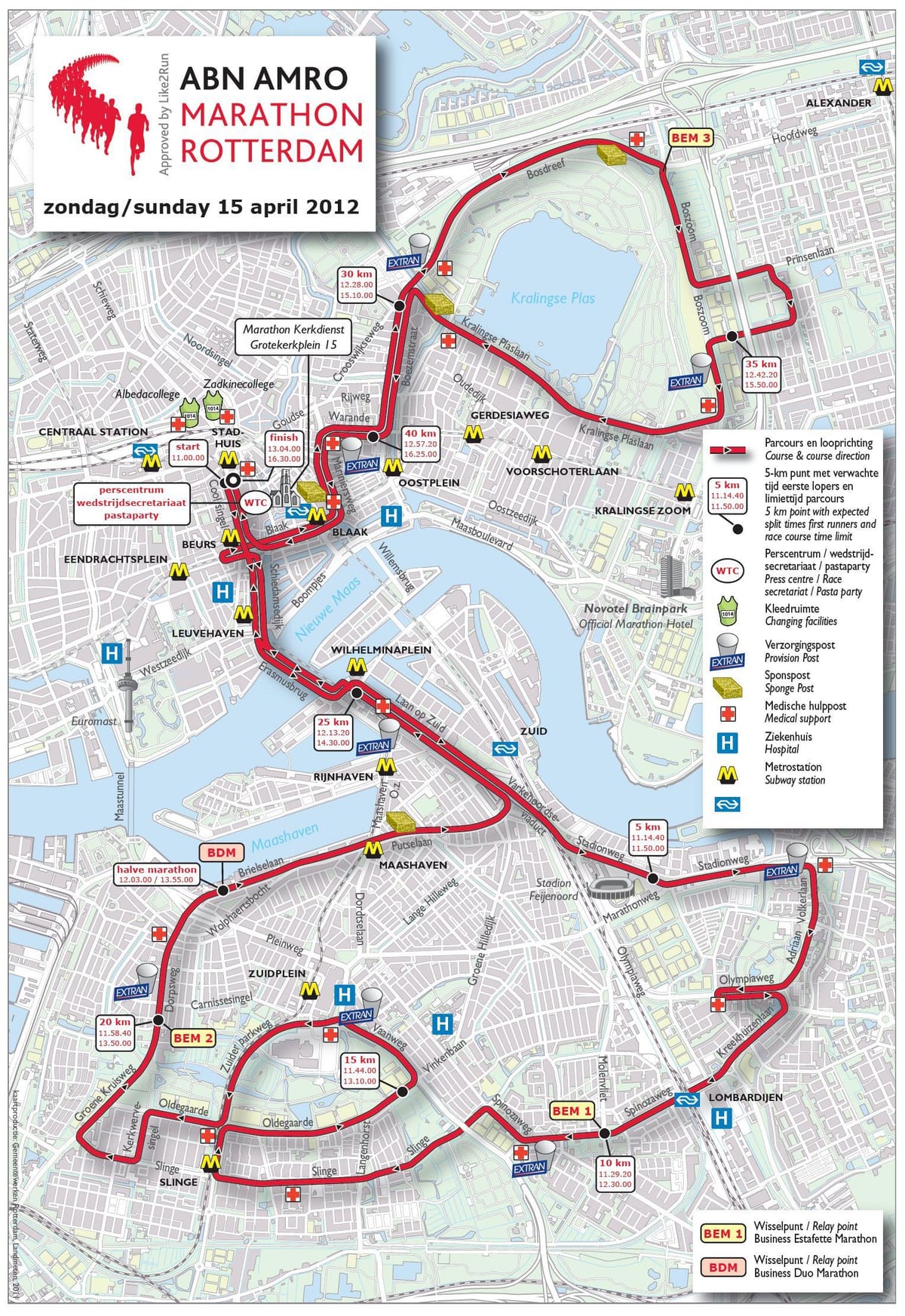 Peta Rotterdam maraton 