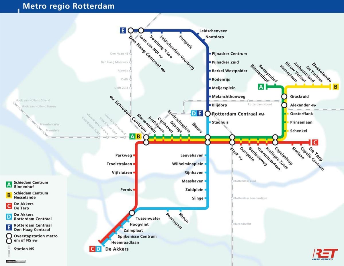 Rotterdam peta bawah tanah