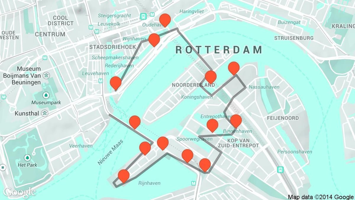 Peta Rotterdam seni bina 